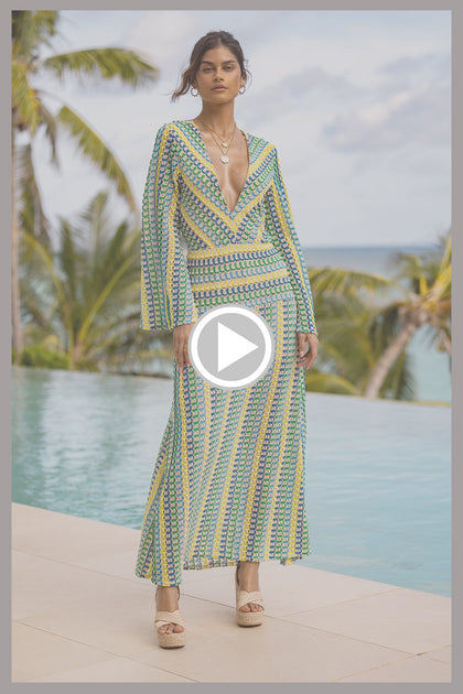 ISLAND BLUES - Long Dress • Multicolor