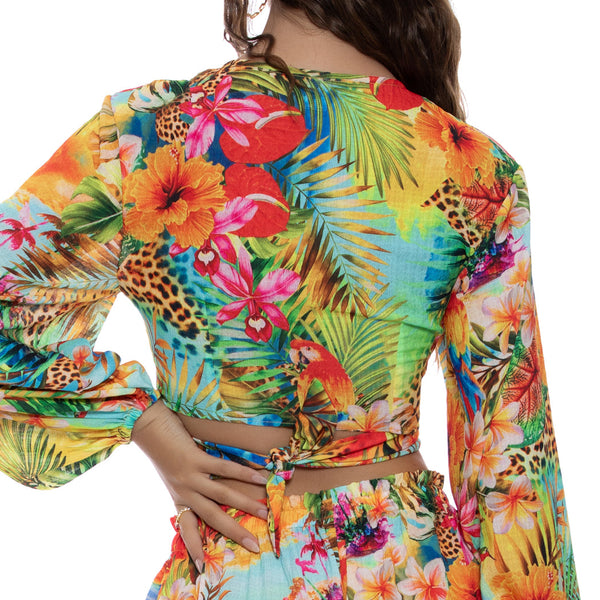 BIRDS OF PARADISE - Multiway Tie Crop Top