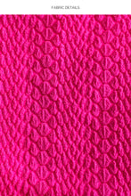 WAVY BABY - Triangle Halter Top & Seamless Full Ruched Back Bottom • Blazing Pink