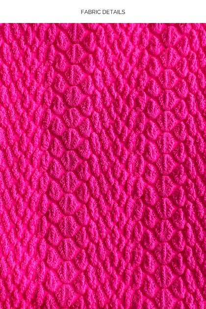 WAVY BABY - Drawstring Tube Top & Mini Skirt • Blazing Pink