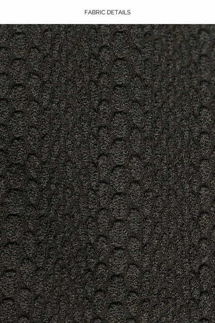 WAVY BABY - Drawstring Keyhole Bralette & High Leg Brazilian Bottom • Black