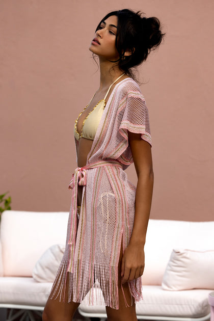 ETHEREAL QUEEN - Short Caftan • Rose Pink