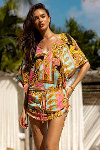 MIAMI DAYDREAM - Cabana V Neck Dress • Multicolor