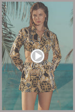 GODDESS VIBES - Collared Wrap Crop Top & Belt Short • Multicolor