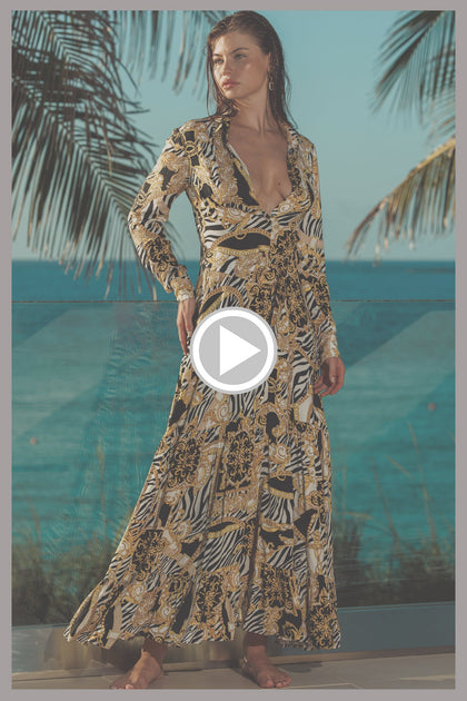 GODDESS VIBES - Goddess Long Sleeve Maxi • Multicolor