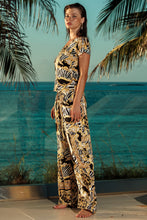 GODDESS VIBES - V Neck T Shirt & Elastic Waistband Pant • Multicolor