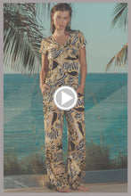 GODDESS VIBES - V Neck T Shirt & Elastic Waistband Pant • Multicolor