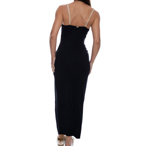 SAIL ON - Fitted Side Slit Maxi Dress