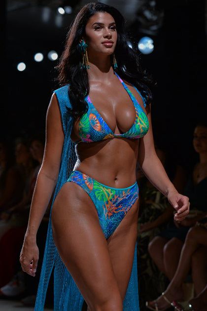 QUITE THE CATCH - Long Caftan • Aqua Runway