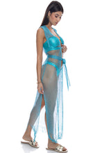 QUITE THE CATCH - Long Caftan • Aqua