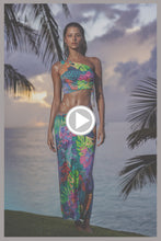 TROPICAL SIREN - One Shoulder Top & Adjustable Shirred Maxi Skirt  • Multicolor