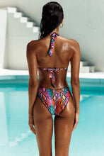 ELECTRIC SKIN - Triangle Halter Top & Seamless Full Ruched Back Bottom • Multicolor