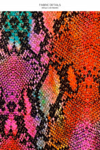 ELECTRIC SKIN - Triangle Halter Top & Sarong Mini Skirt • Multicolor