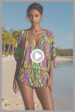 ELECTRIC SKIN - Cabana V Neck Dress • Multi Neon