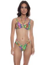 ELECTRIC SKIN - Ring Tank Top & Ring String Moderate Bottom • Multi Neon