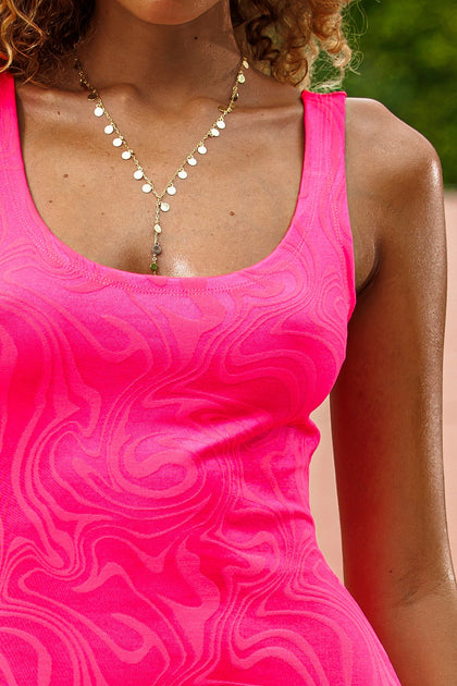 CANDY COATED - Bodycon Tank Mini Dress • Pink Sugar