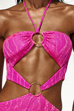 WAVE CHASER - Double Loop Bandeau Long Dress • Fuchsia