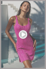 WAVE CHASER - Bodycon Tank Mini Dress • Fuchsia