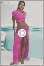 WAVE CHASER - Crop Top & Twist Front Skirt • Fuchsia