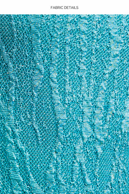 WAVE CHASER - Crop Top & Twist Front Skirt • Aqua