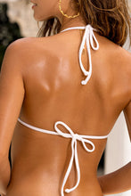 LUMINOUS - Molded Push Up Bandeau Halter Top & Scrunch Up Mini Skirt • Chrome White Influencer