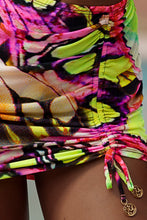 FLUTTER - Triangle Halter Top & Scrunch Up Mini Skirt • Multicolor