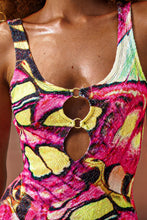 FLUTTER - Peek A Boo Rings Bodycon Dress • Multicolor