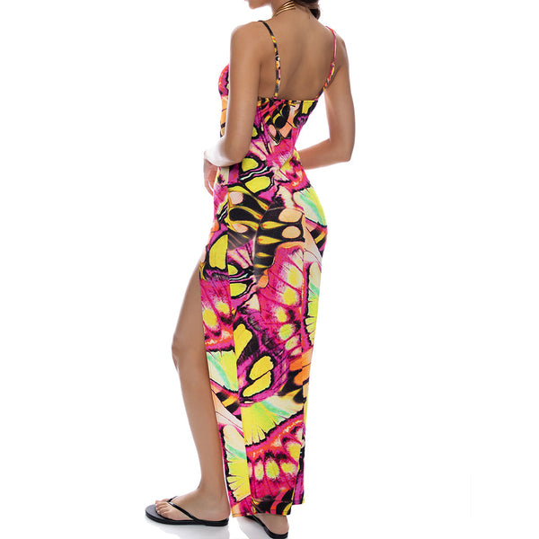FLUTTER - Fitted Side Slit Maxi Dress