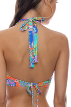 IN THE GROOVE - Cross Front Halter Top & Seamless Reversible Moderate Bottom • Multicolor