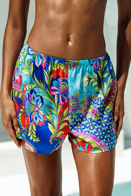 IN THE GROOVE - Short Sleeve Collared Blouse & Elastic Waistband Short • Multicolor