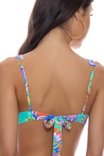 IN THE GROOVE - Wide Strap Ruched Underwire Top & Scrunch Side Full Bottom • Multicolor