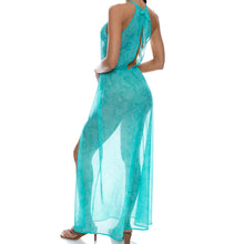 IN THE GROOVE - Halter Keyhole Maxi Dress