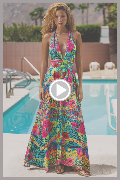 WILD BLOOMS - Convertible Maxi Dress • Multicolor