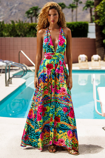 WILD BLOOMS - Convertible Maxi Dress • Multicolor