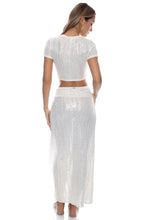 OPALESCENCE - Crop Top & Twist Front Skirt • Cream