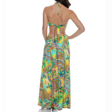 SUN STONES - Bandeau Cut Out Front Slit Dress