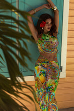 SUN STONES - One Shoulder Top & Adjustable Shirred Maxi Skirt  • Multicolor