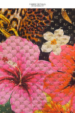 VISIONS OF PARADISE - Chain Triangle Top & Scrunch Up Mini Skirt • Multi Black