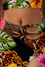 VISIONS OF PARADISE - Crop Top & Chain Skirt • Multi Black