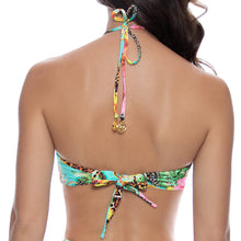 VISIONS OF PARADISE - Chain Drawstring Bandeau Top