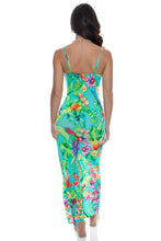 CARIBBEAN FANTASY - Fitted Side Slit Maxi Dress • Multicolor