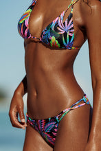 NEON NIGHTS - Diamond Cut Out Triangle Top & Knotted Cut Out Moderate Bottom • Multicolor