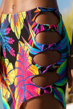 NEON NIGHTS - Crop Top & Asymmetrical Waist Cut Out Skirt • Multicolor