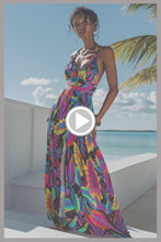 NEON NIGHTS - Convertible Maxi Dress • Multicolor