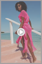 CABANA PRINCESS - Long Caftan • Neon Pink