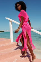 CABANA PRINCESS - Long Caftan • Neon Pink