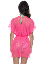 CABANA PRINCESS - Short Caftan • Neon Pink