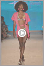 CABANA PRINCESS - Short Caftan • Neon Pink Runway