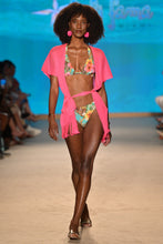 CABANA PRINCESS - Short Caftan • Neon Pink Runway