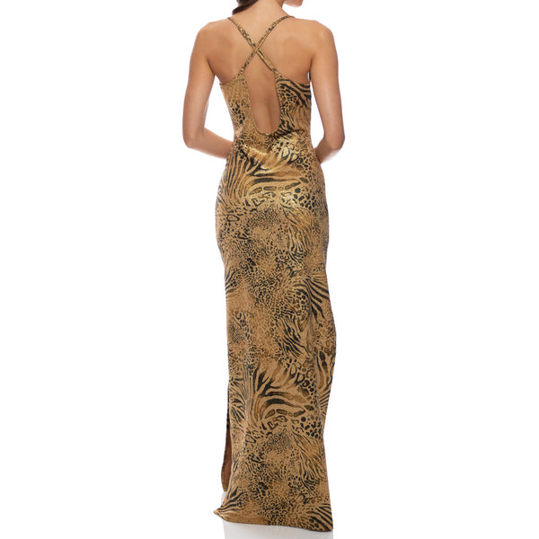 SAFARI SUNSETS - Cross Back Long Dress